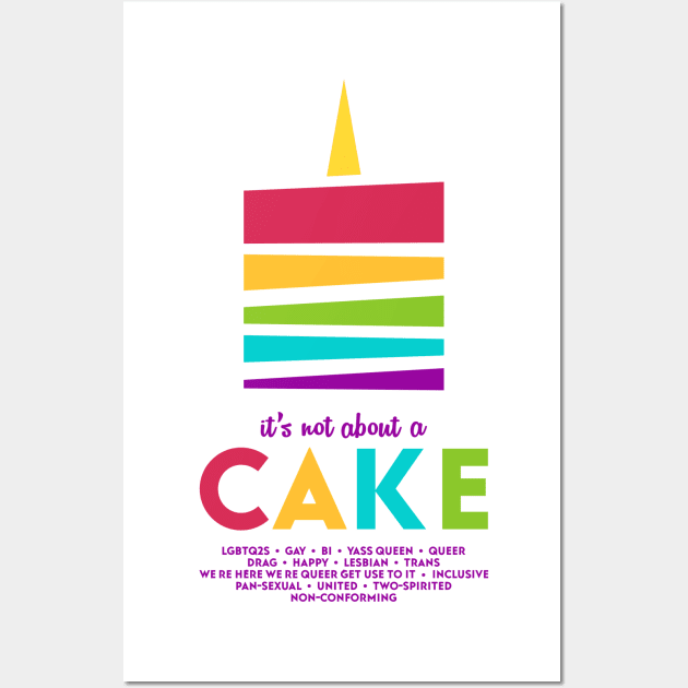 It's Not About A Cake Wall Art by unicornrebellion1981